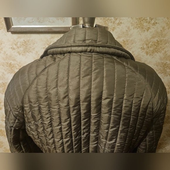 VINTAGE SIZE 12 60'S PUFFER JACKET GREY-GREEN COLOR - Picture 5 of 16